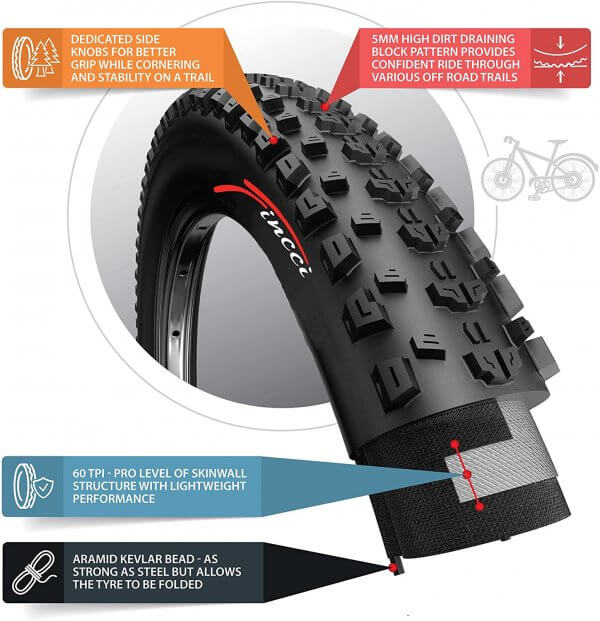 Fincci 27.5 x 2.10 54-584 MTB Tyre